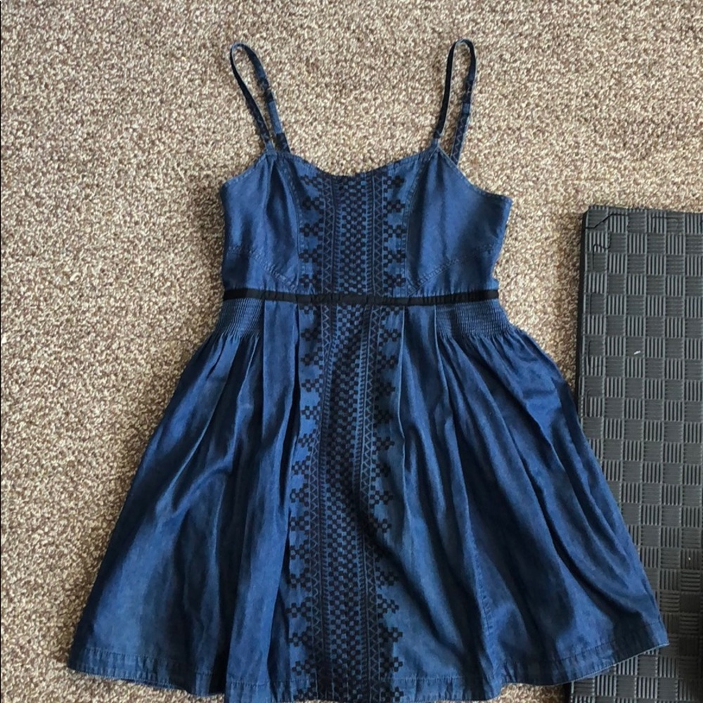 Free people denim a-line dress